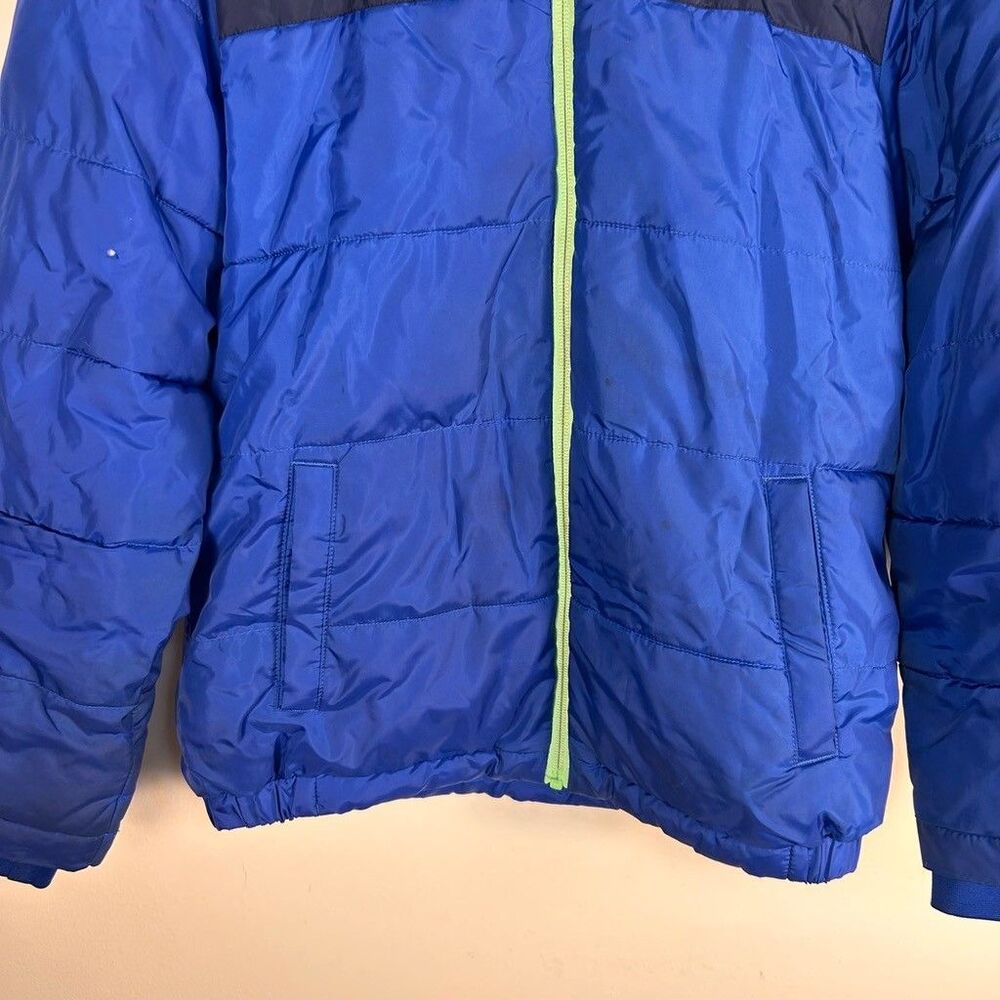Hurley Boys Puffer Jacket Size L 12-13 Years Blue Navy Hooded Full Zip Coat - Picture 4 of 10